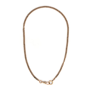 14K Rose Gold Curb Watch Chain