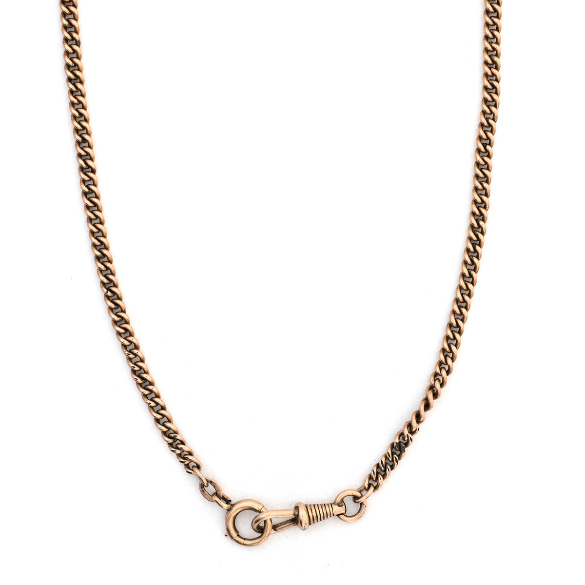 14K Rose Gold Curb Watch Chain