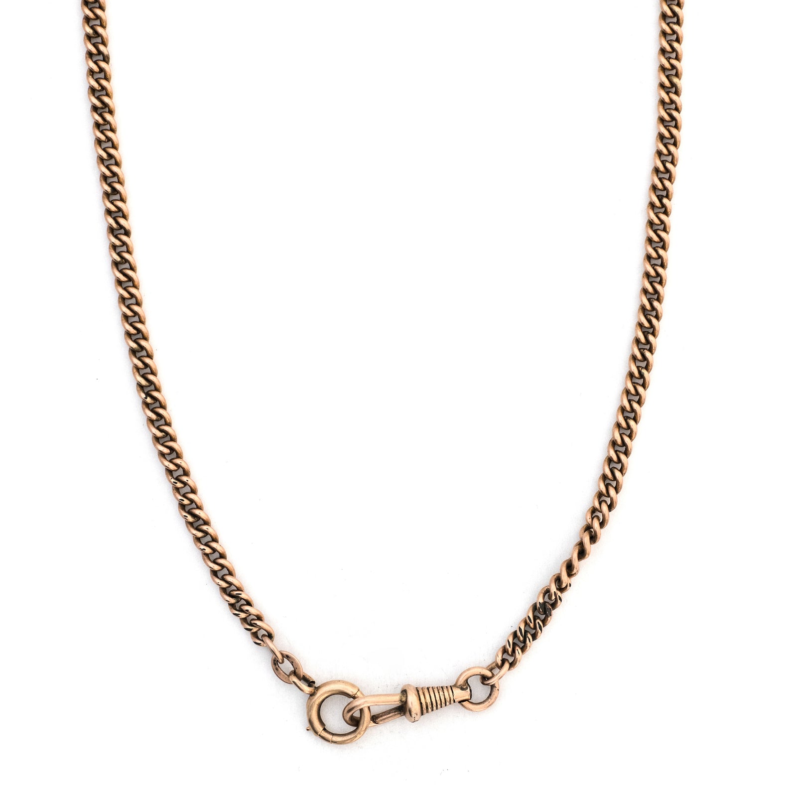14K Rose Gold Curb Watch Chain
