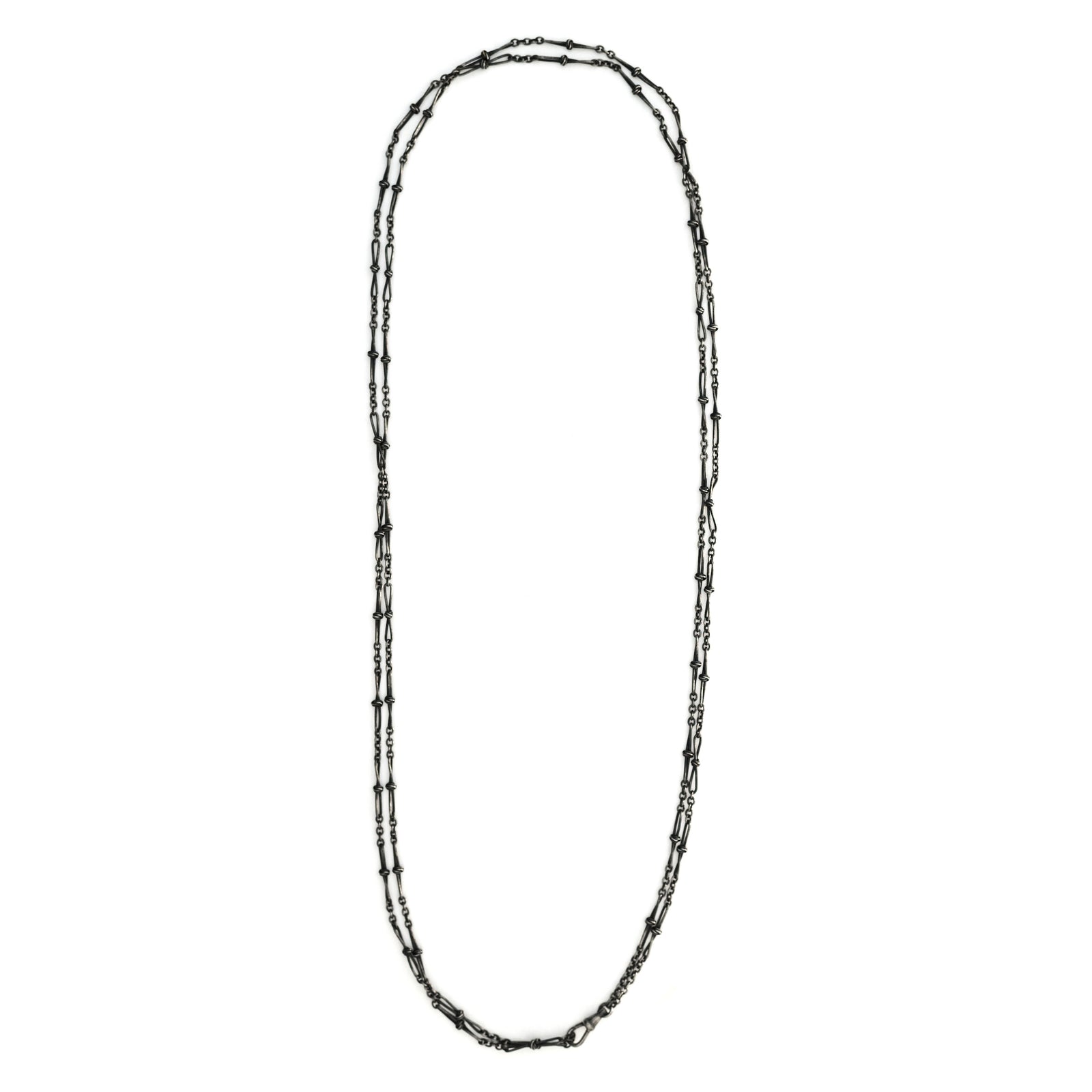 60" Victorian Gunmetal Watch Chain