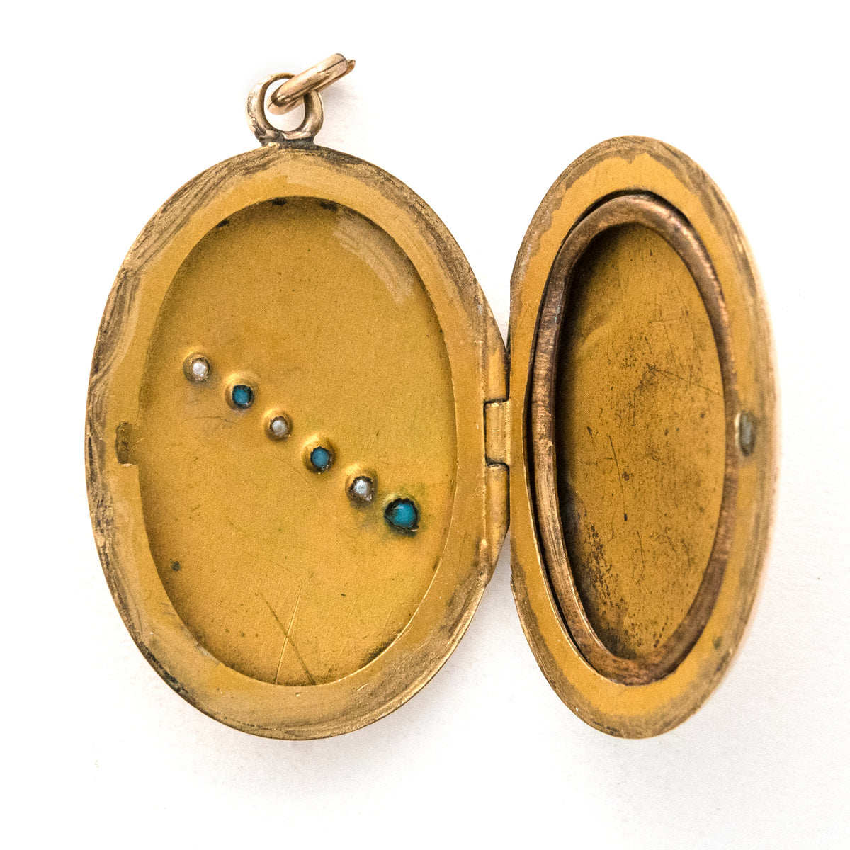 Oval Turquoise & Pearl Locket