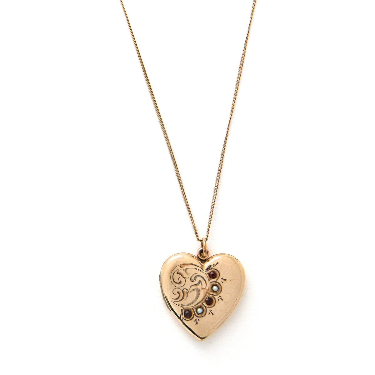 Pearl Heart Vintage Locket