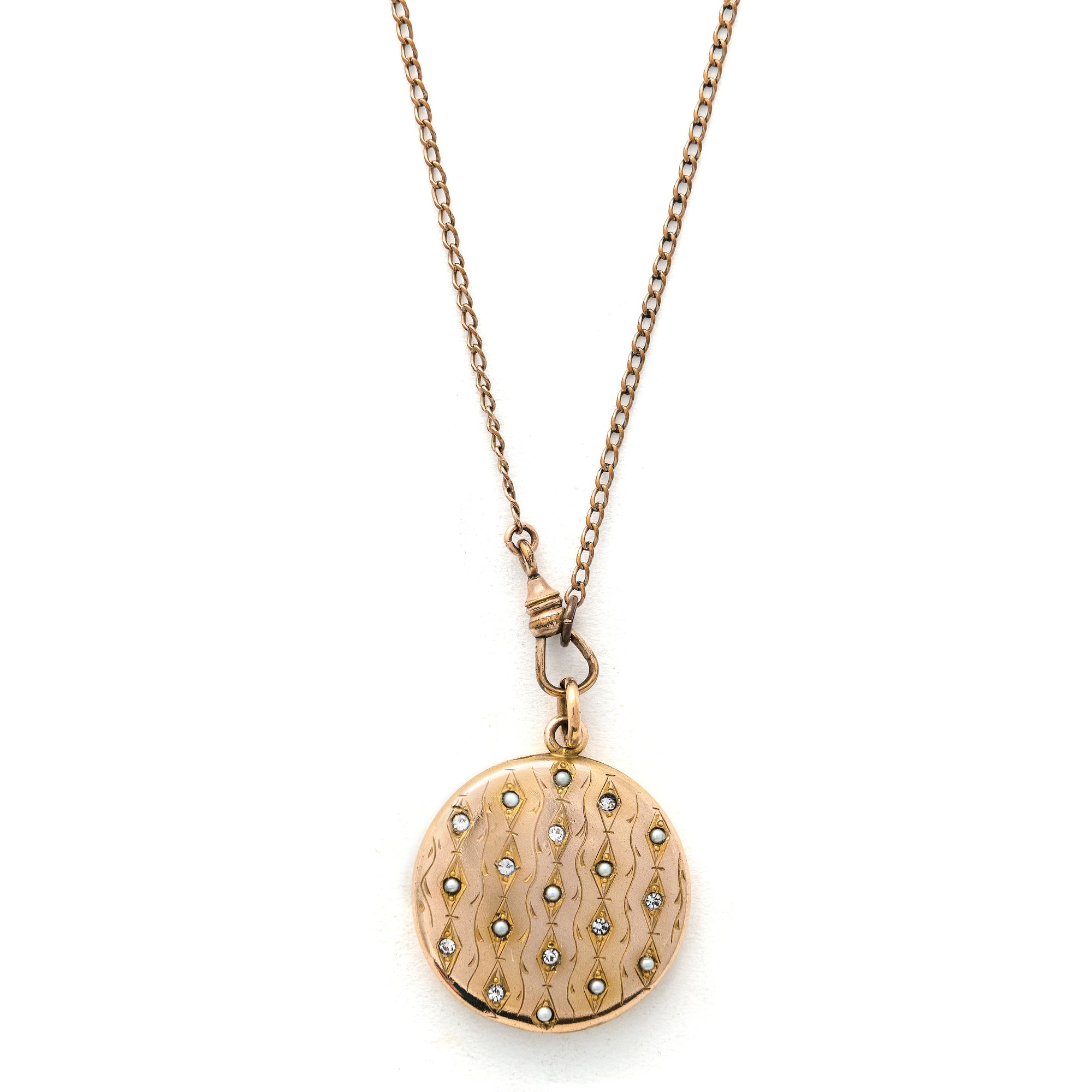 Pearl Quilt Locket