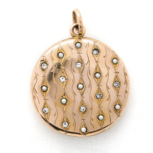 Pearl Quilt Locket