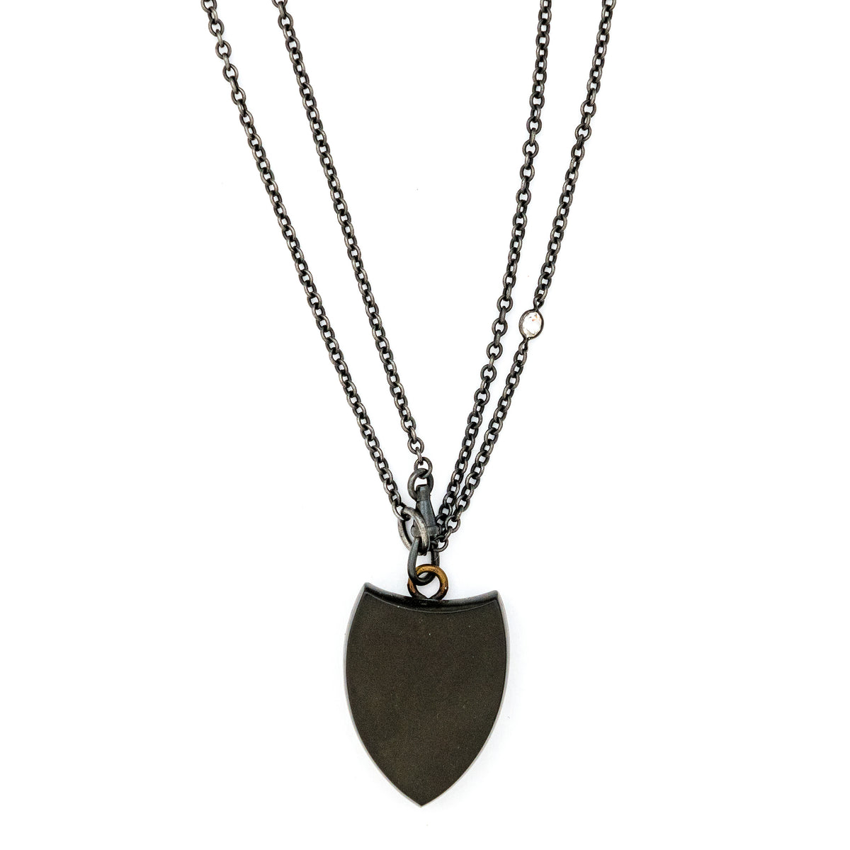 Victorian Bog Oak Shield Antique Locket