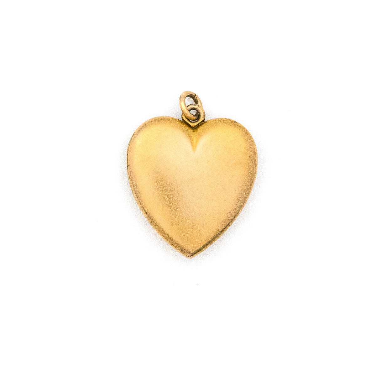 Matte Twinkle Heart Antique Locket, gold fill with white paste stones, perfect for holding pictures and photographs, back view