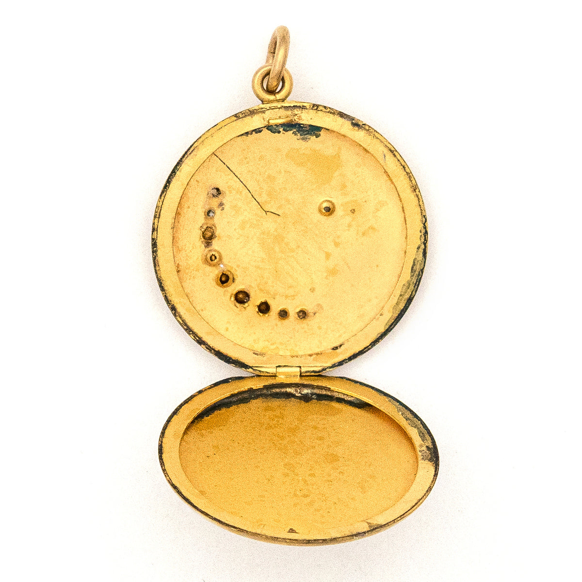 Matte Crescent Moon & Starburst Locket