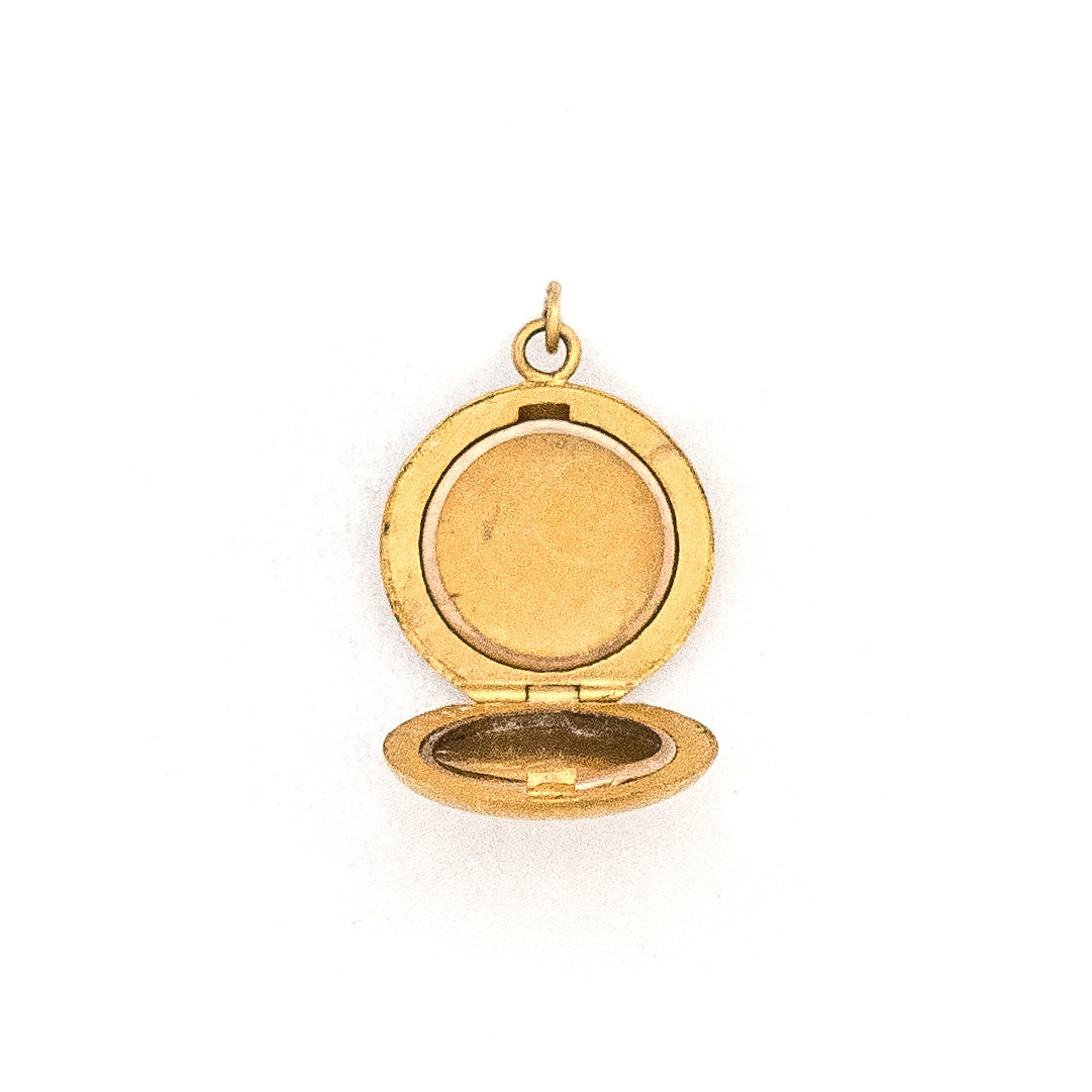 Petite 10K Gold Ruby Locket