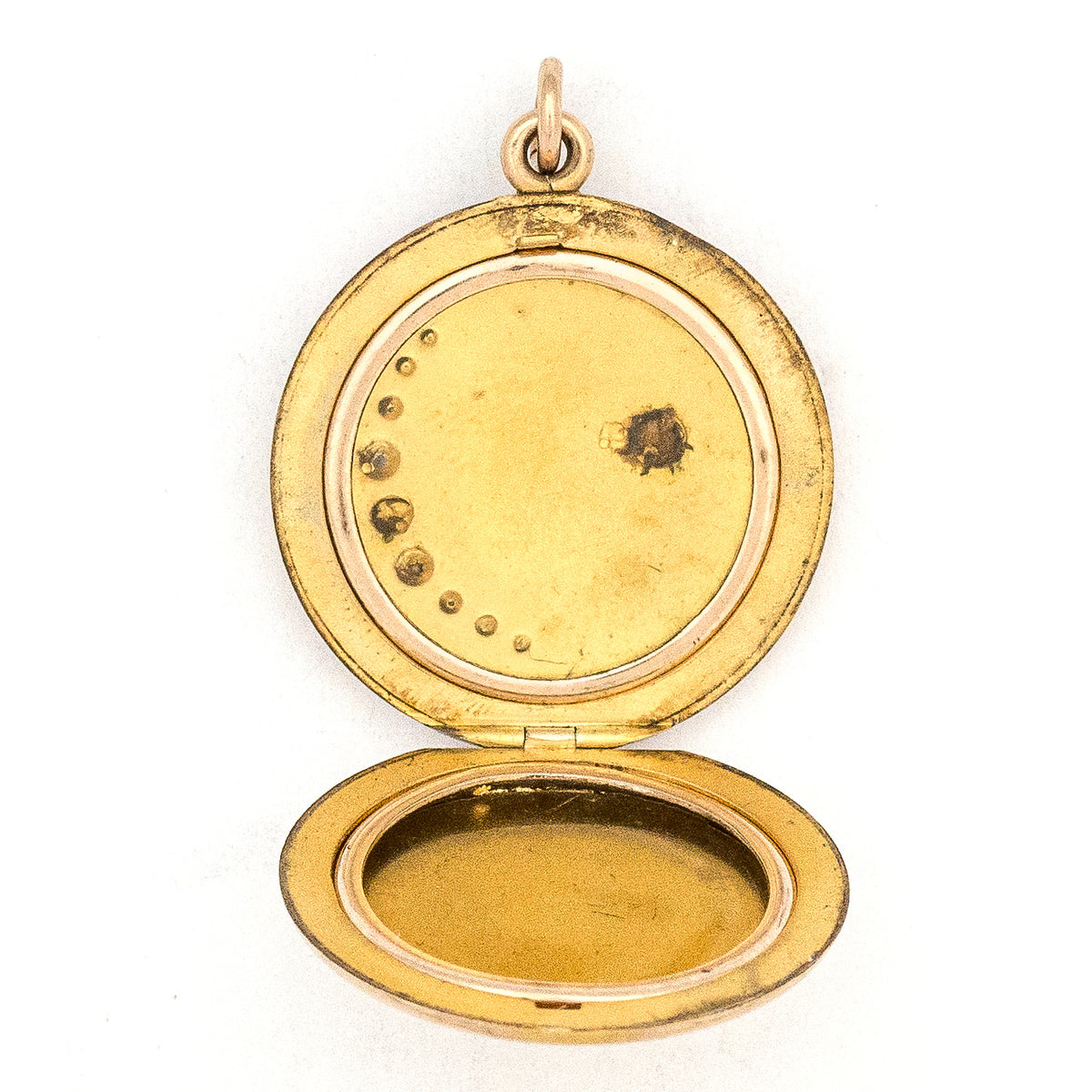 Rosy Crescent Moon & Starburst Locket