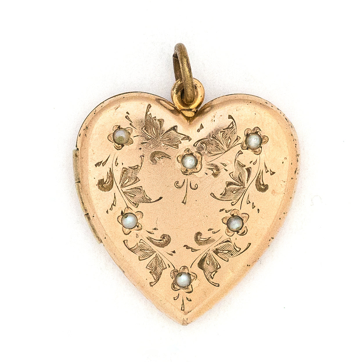 Pearls on the Vine Heart Locket