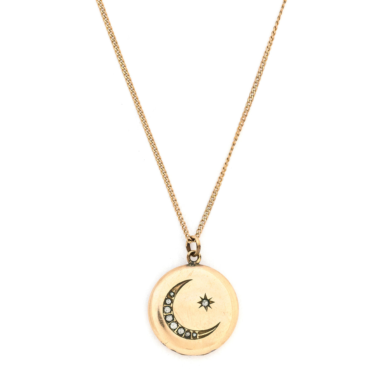 Crescent Moon & Starburst Locket