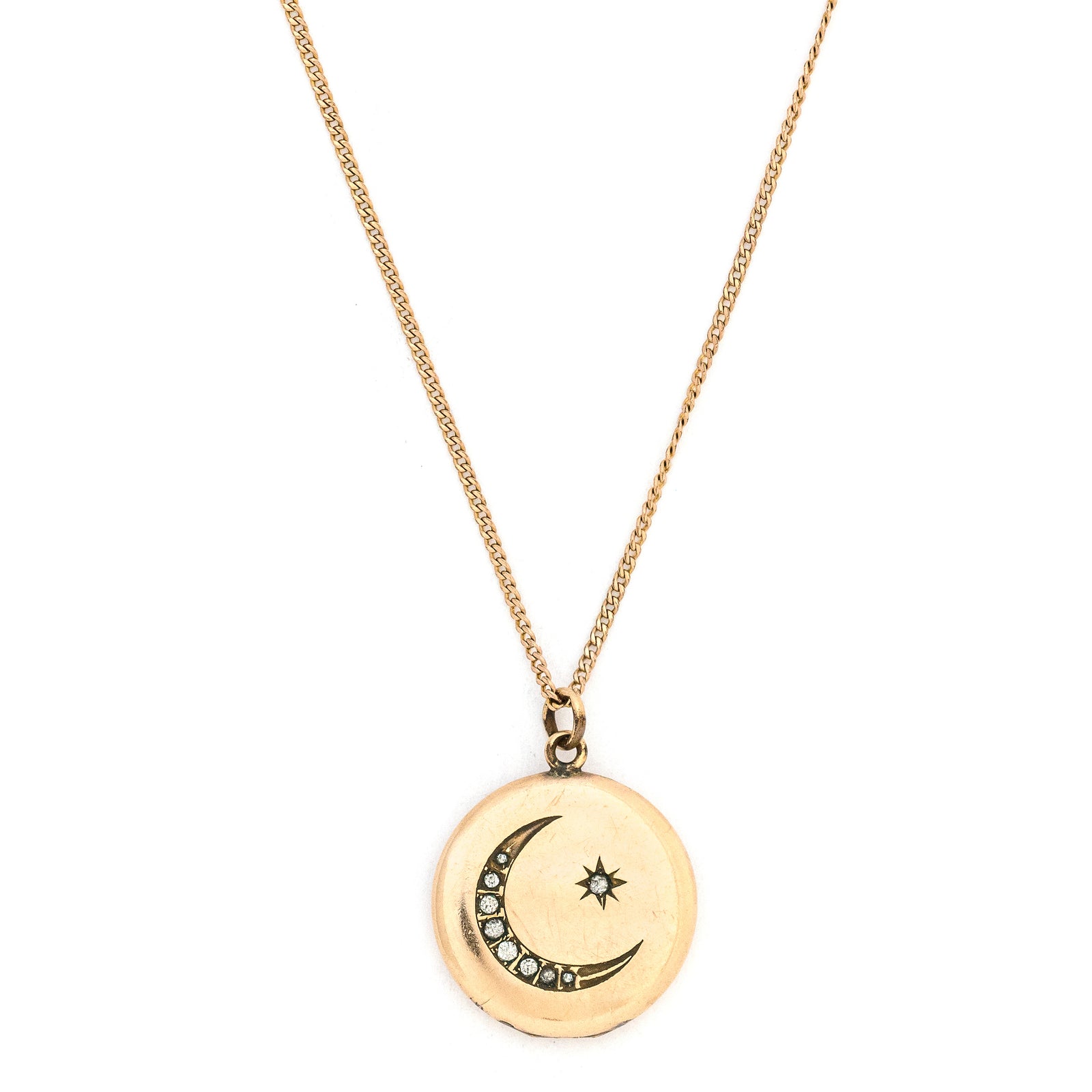 Crescent Moon & Starburst Locket