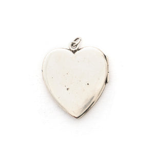 Sterling Silver "K" Vintage Heart Locket