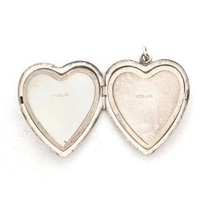Sterling Silver "K" Vintage Heart Locket
