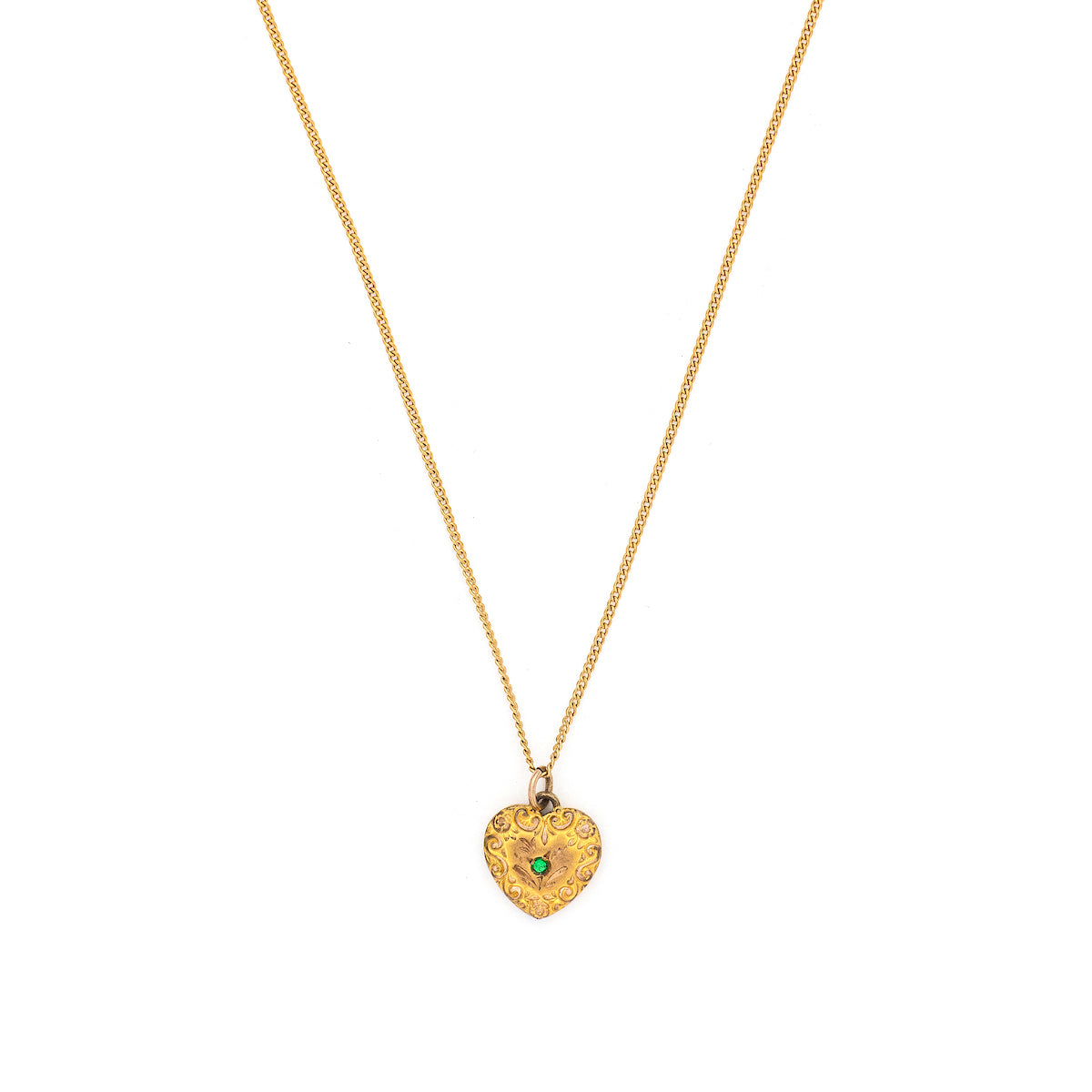 Petite Heart Lock Charm Necklace