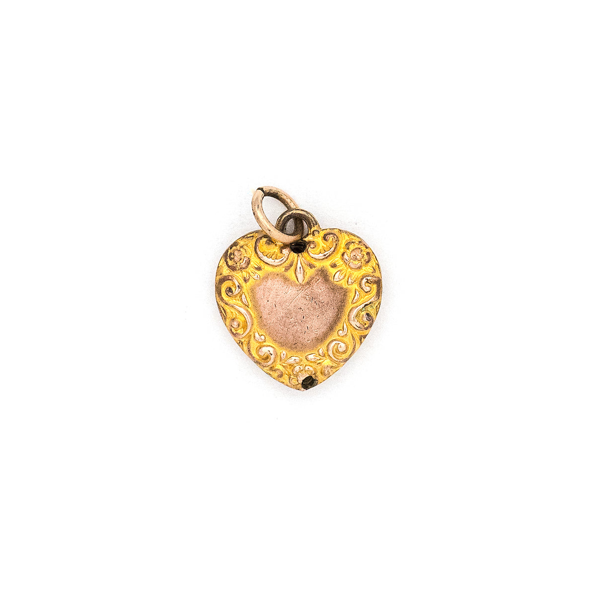 14k Gold, Petite Heart Lock Charm