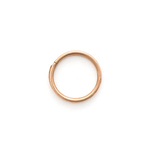 This rare 9K gold split ring breaks apart to reveal a secret message from the past inside. It can be worn as a ring, or is ideal to hang a group of charms or fobs from. The names "Gaetana" and "Vito" and the date "23-4-1922" are lovingly inscribed inside. A unique treasure for any collection! Closed ring view