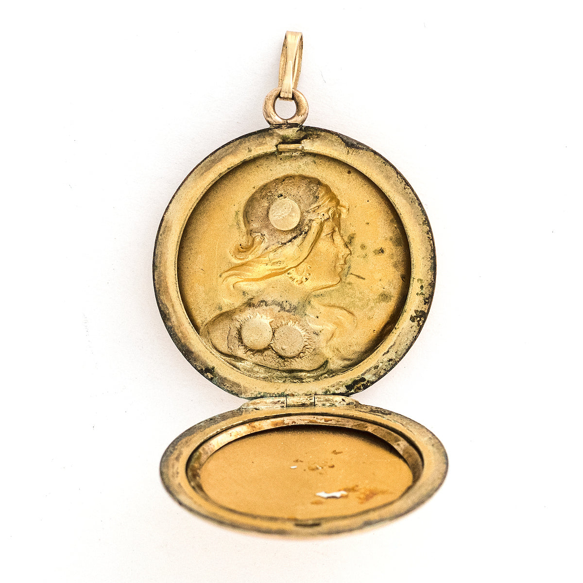 Art Nouveau Gatsby Girl Antique Locket