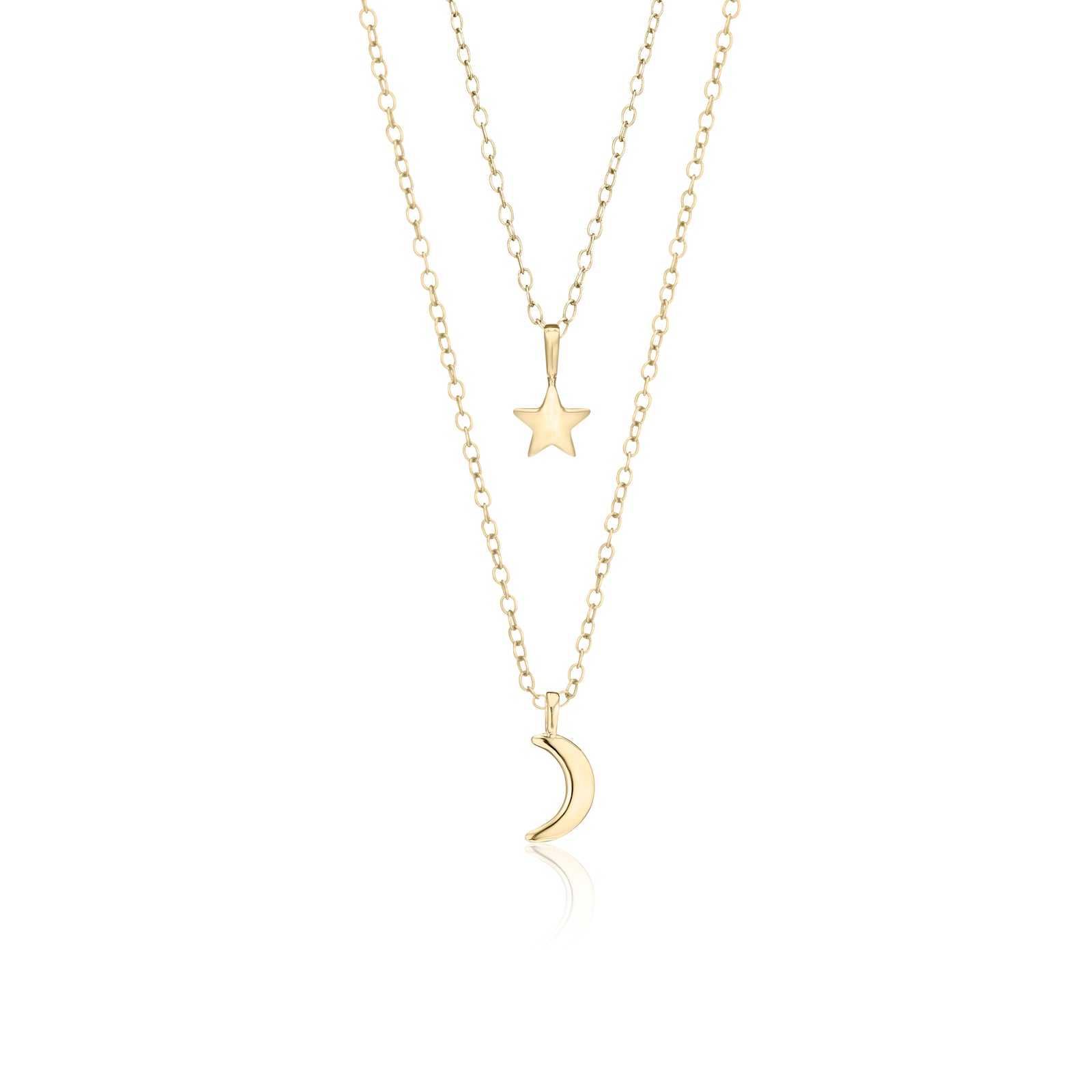 Mother & Daughter You Are My Moon and Stars Necklaces