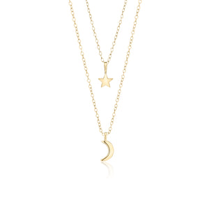 Mother & Daughter You Are My Moon and Stars Necklaces - Luna & Stella