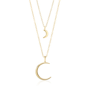 Mother & Daughter To The Moon and Back Necklaces