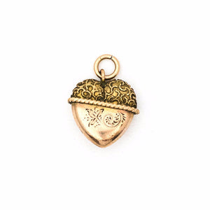 Acorn Heart Charm