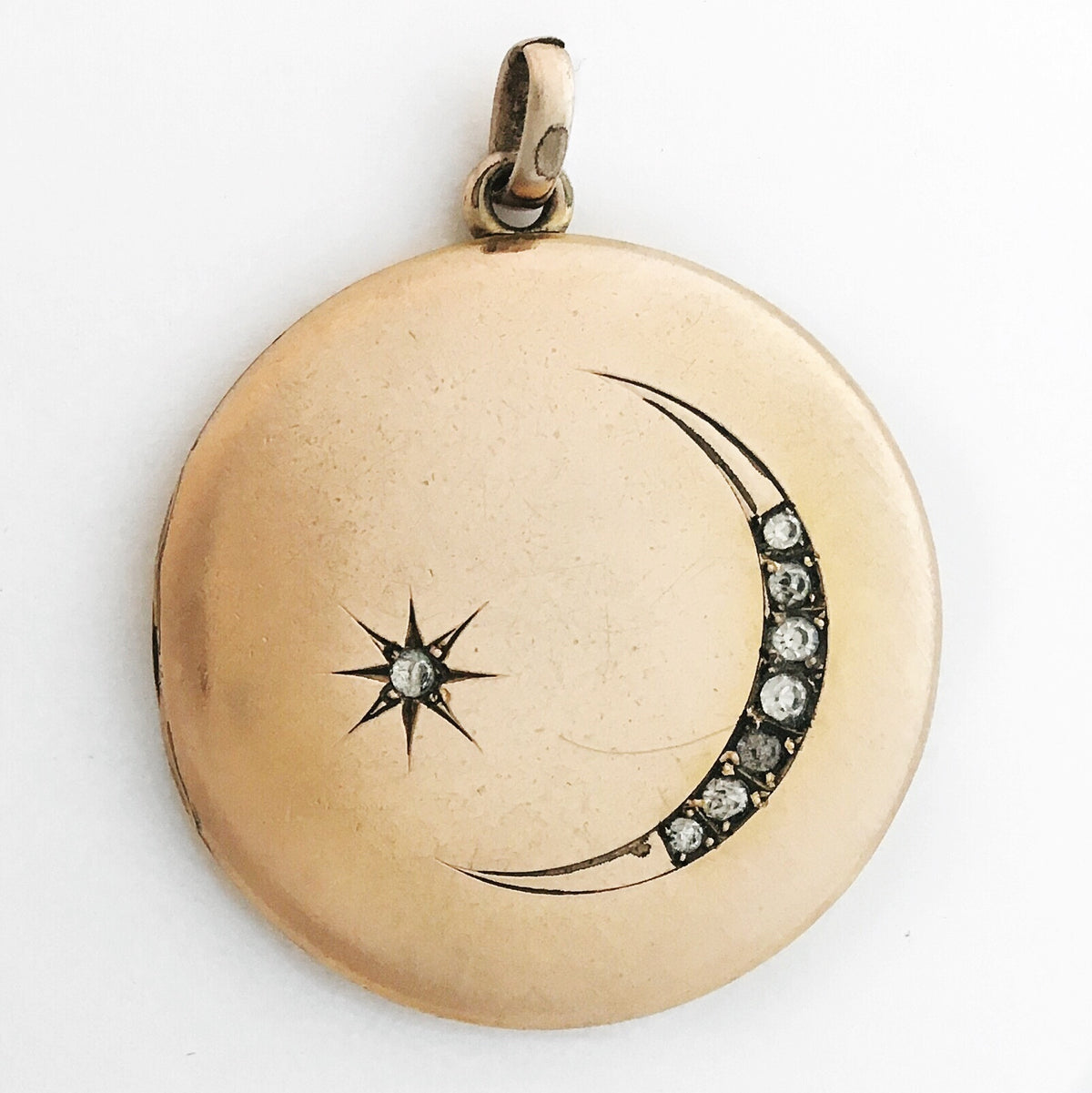 Crescent Moon & Star Locket