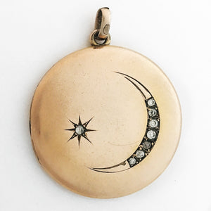 Crescent Moon & Star Locket