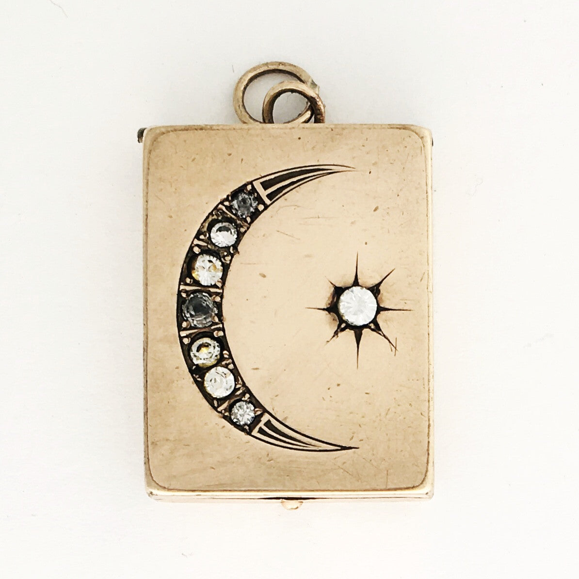 Rectangular Moon & Star Locket