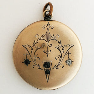 Floral Engraved Chandelier Antique locket