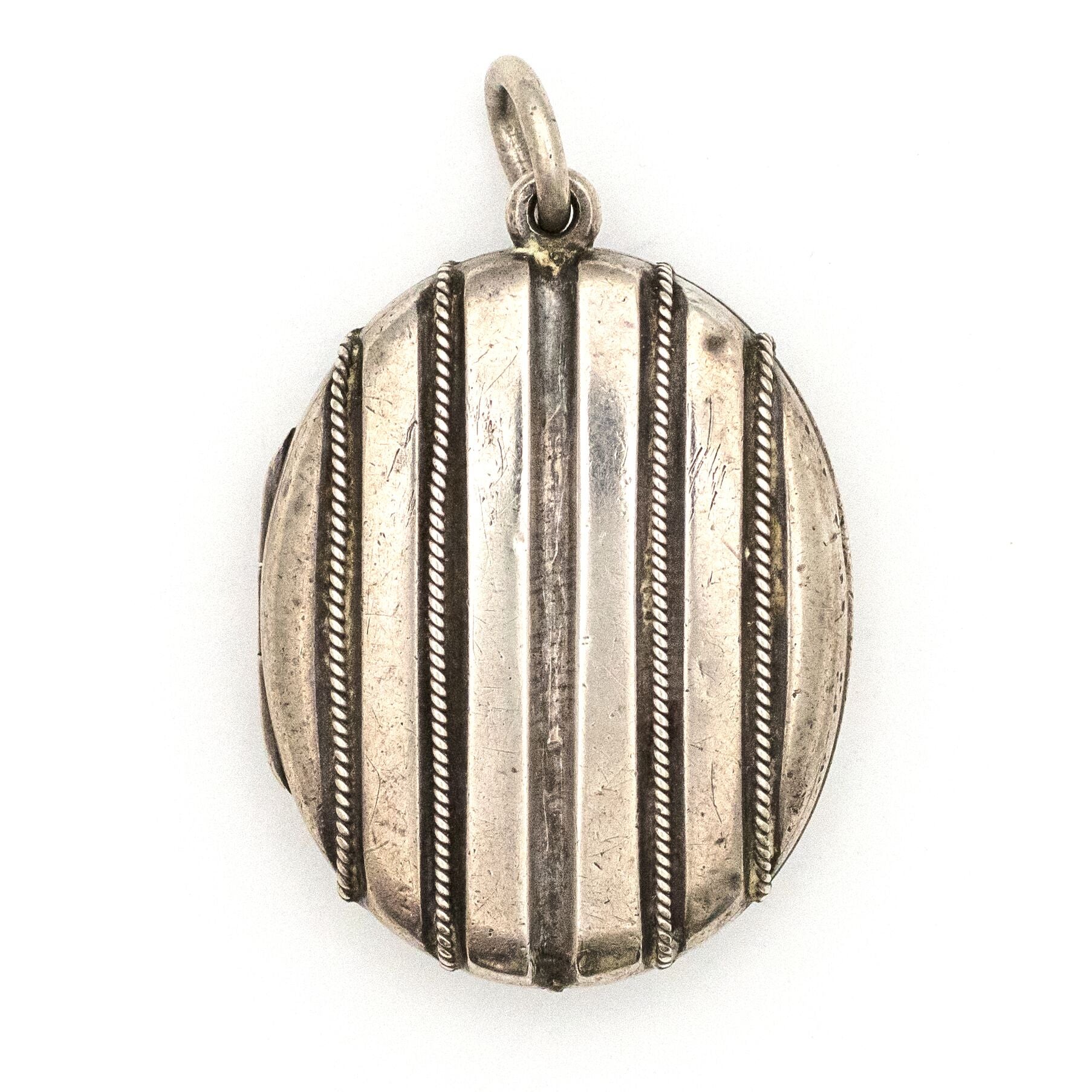 Sterling Silver Shadow Stripes Locket
