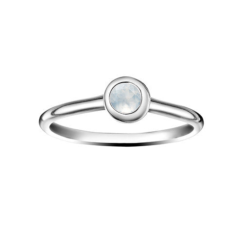 Luna: Rectangle Sterling Silver Monogram Ring 5 / Silver