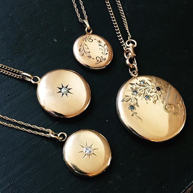 Floral Cluster Antique Locket