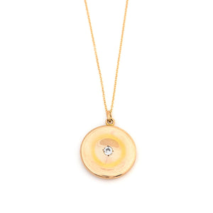 10K Gold & Diamond Mirror Locket