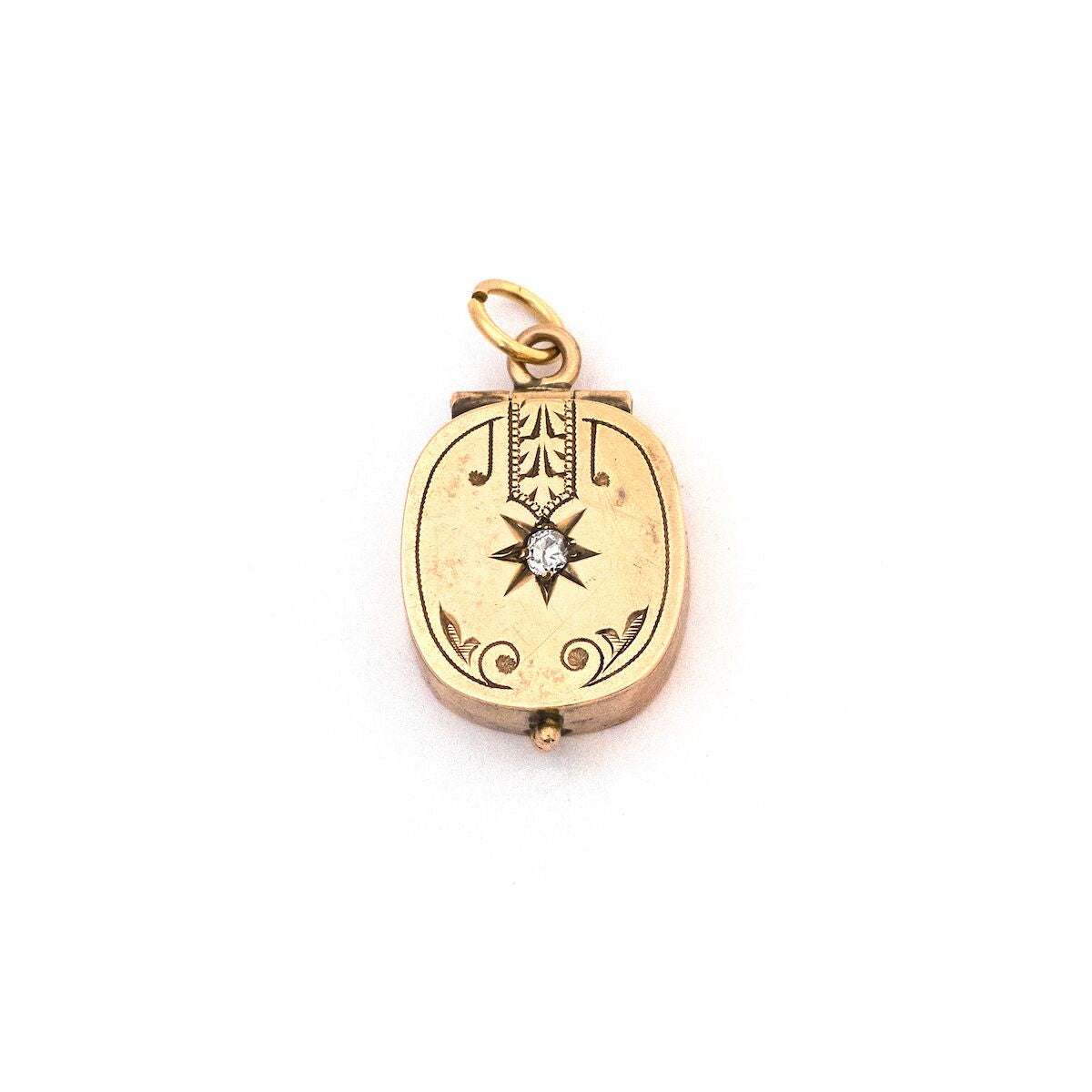10K Diamond Starburst Locket