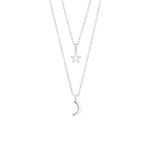 Mother & Daughter You Are My Moon and Stars Necklaces