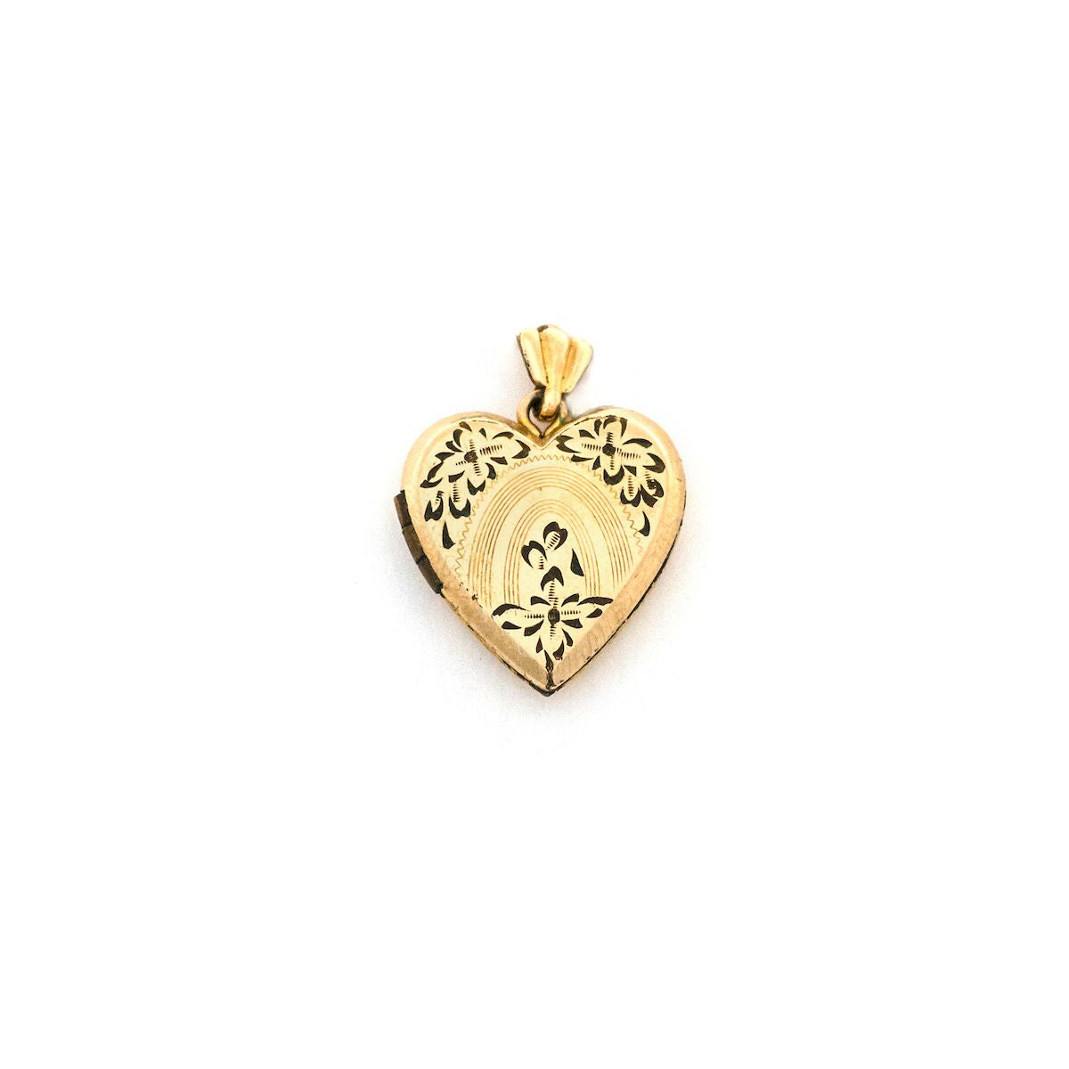 Tiny Rainbow & Flowers Heart Locket