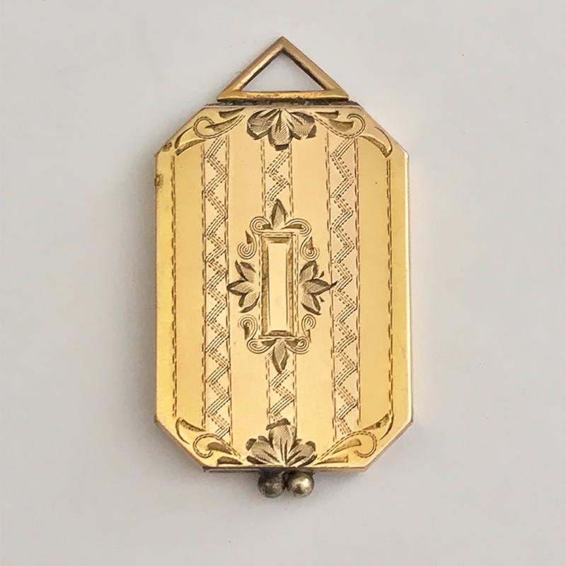 Embellished Stripe Rectangular Locket