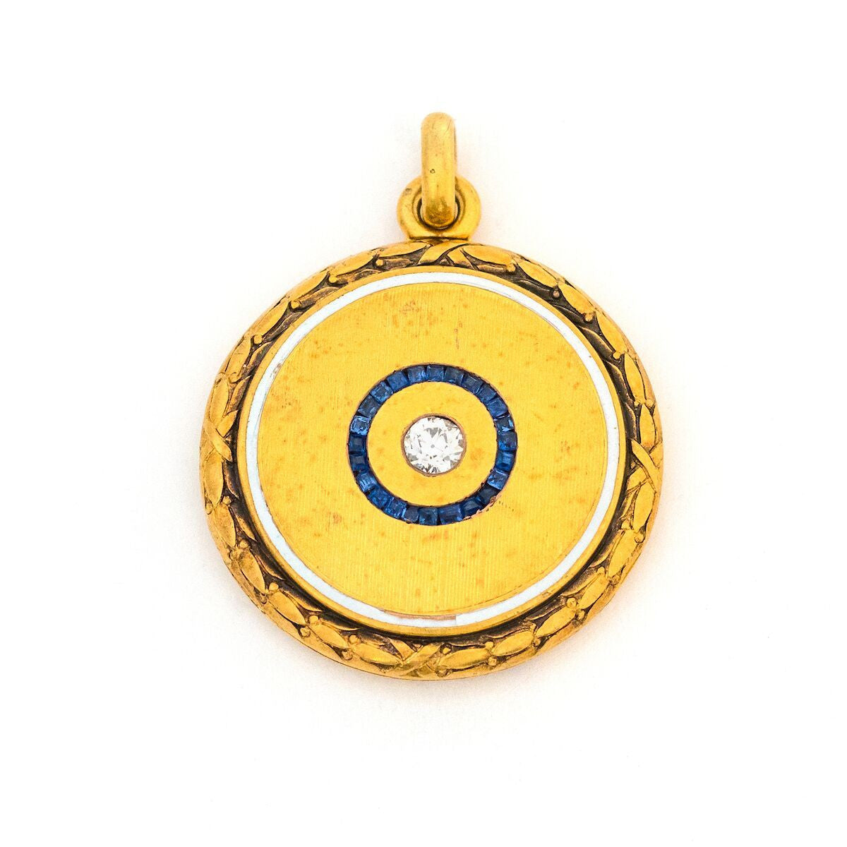 14K Gold Diamond & Sapphire Eternal Rings Locket