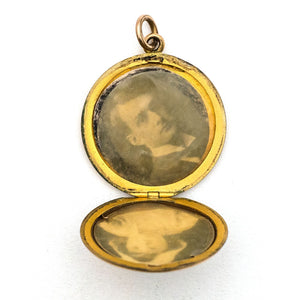 Matte Crescent Moon & Star Locket