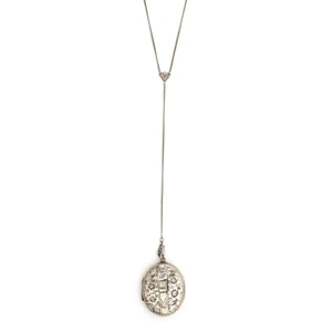 Flower & Buckle Sterling Silver Locket