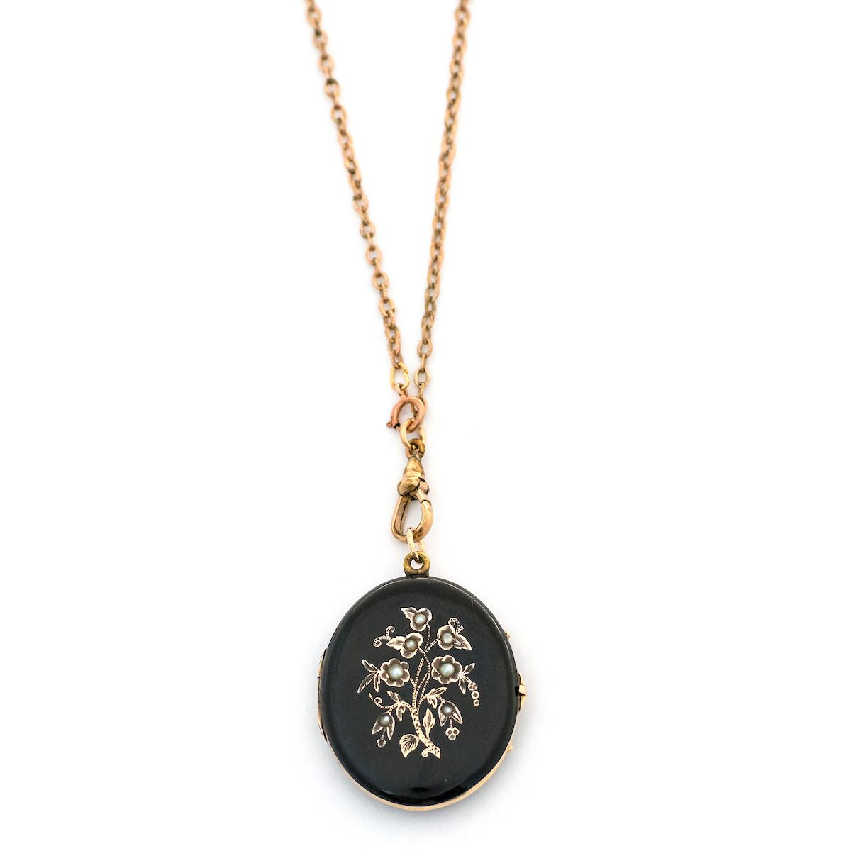 Lily of the Valley Enamel Locket
