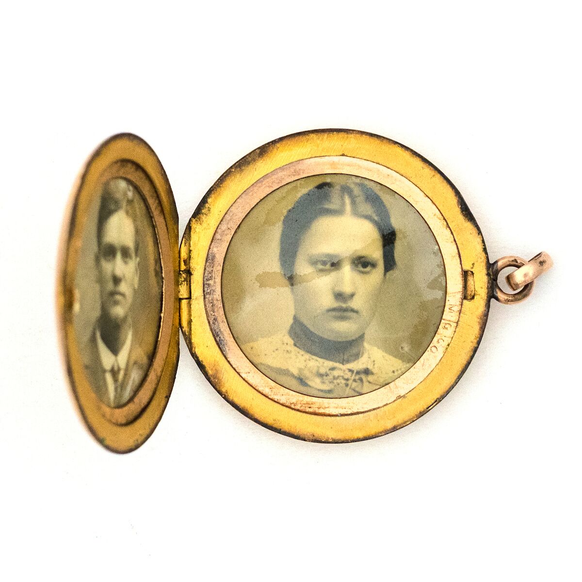 Crescent Horn & Flowers Locket