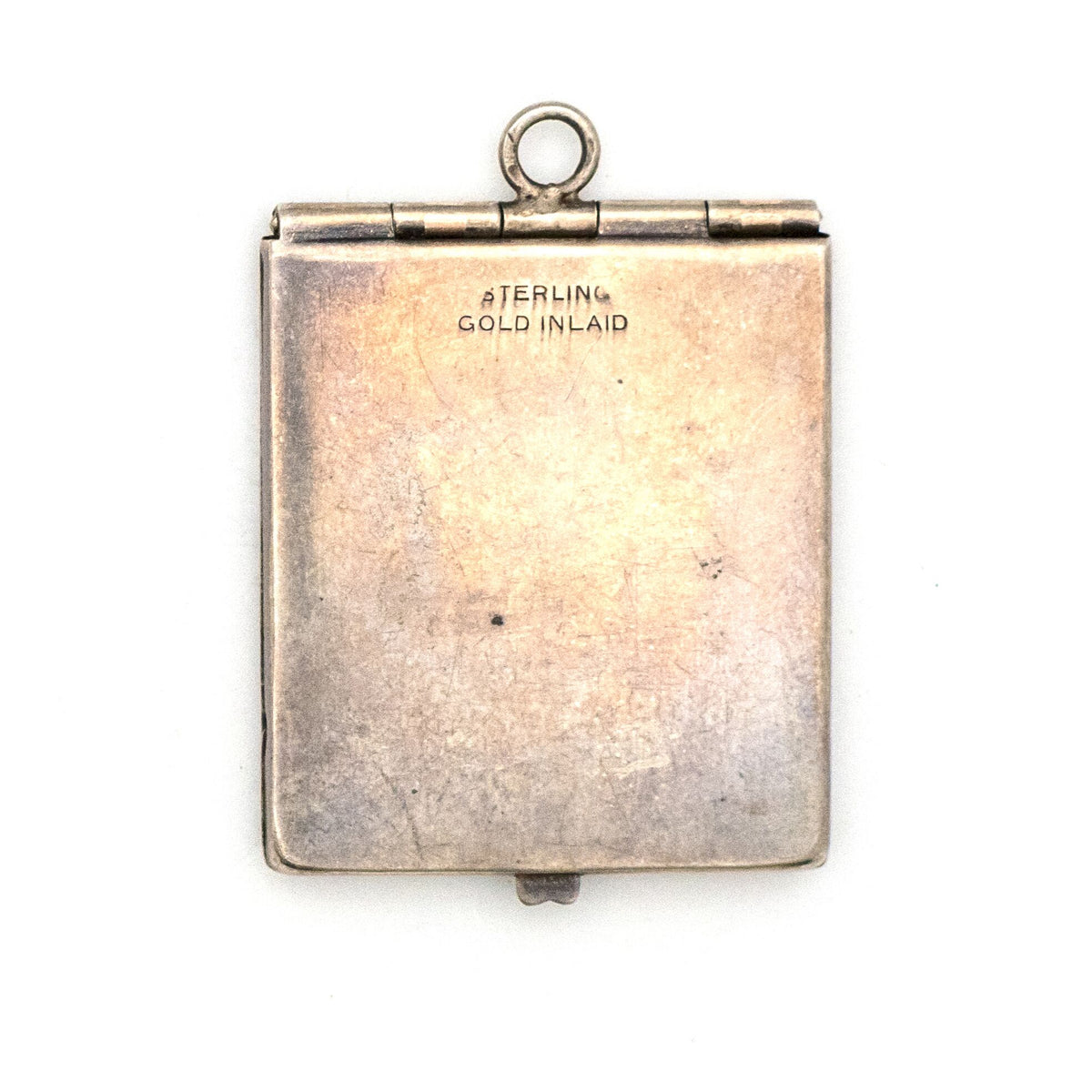 Bi-Metal Pinstripe Rectangle Locket