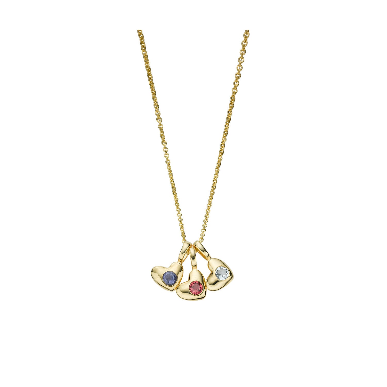 Heart Birthstone Charm Necklace