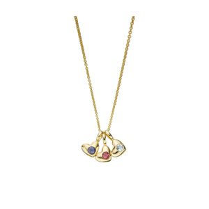 Heart Birthstone Charm Necklace