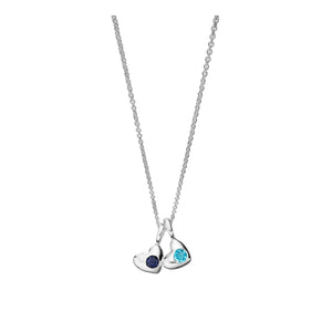 Heart Birthstone Charm Necklace