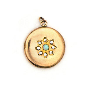 Opal Snowflake Locket