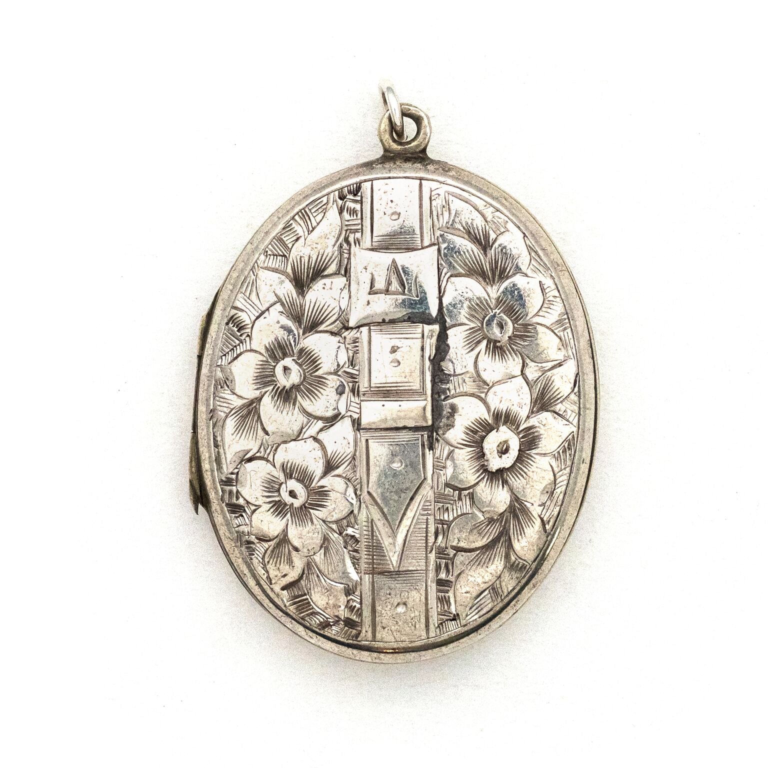 Flower & Buckle Sterling Silver Locket