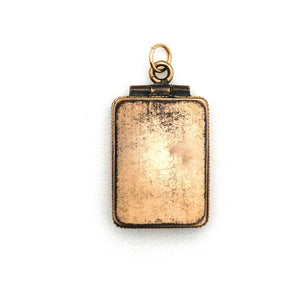 Crescent Moon & Star Rectangle Locket